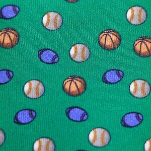 Solemare for Maus & Hoffman Palm Beach Green Football Baseball Tie Made in Italy
